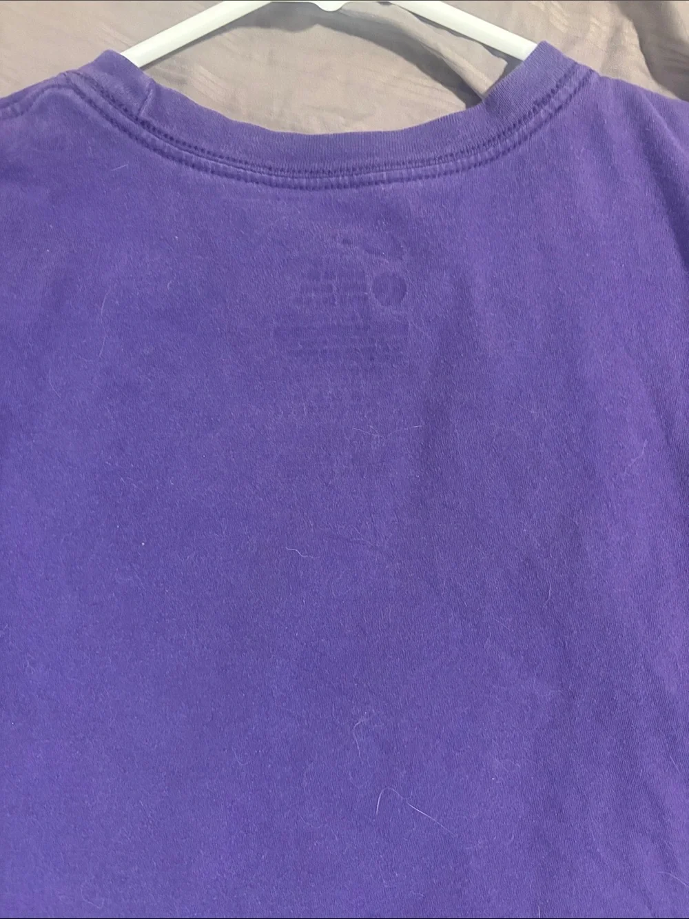 Vintage Nike Purple Tee with Gold Vertical Text